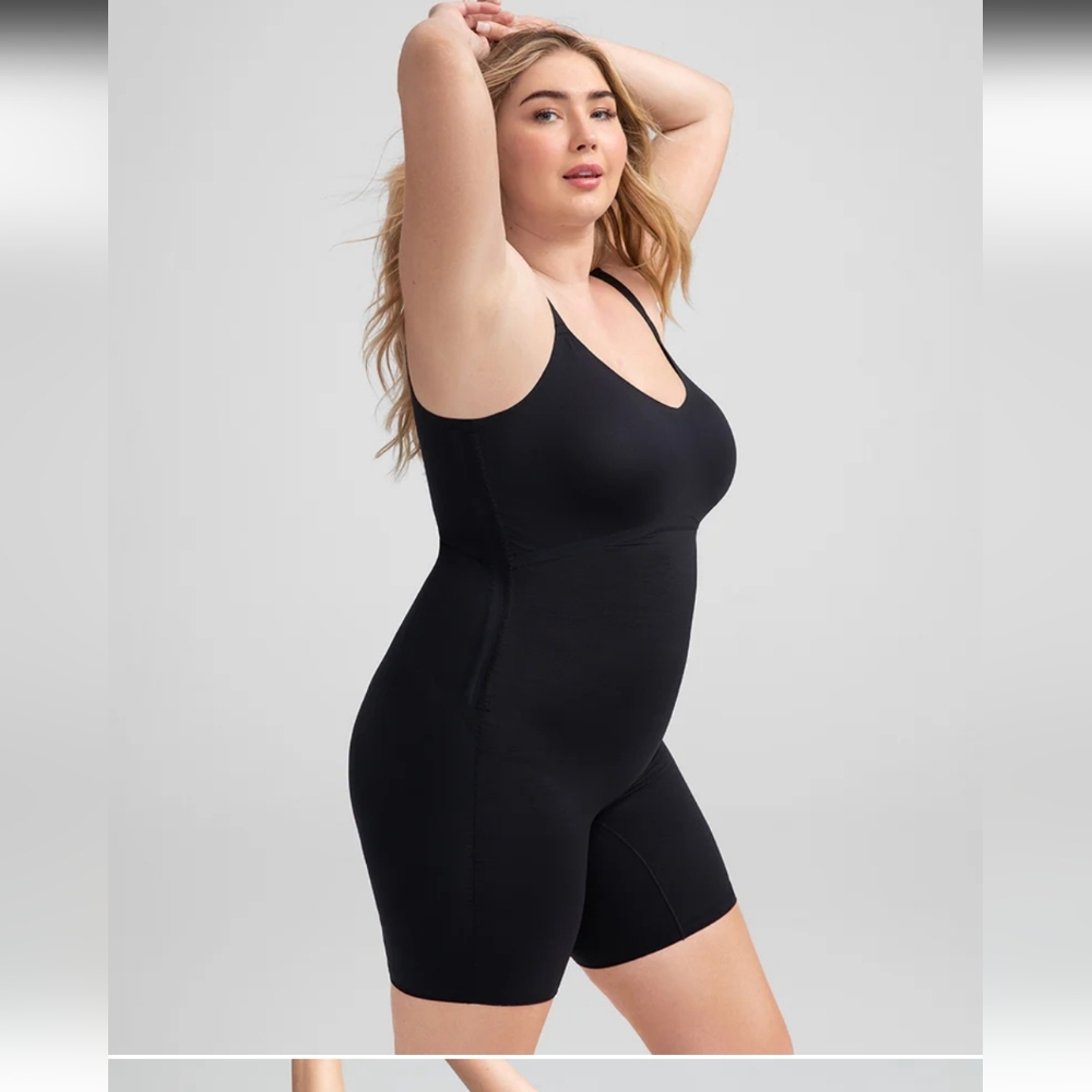 Honeylove Black Mid Thigh Bodysuit